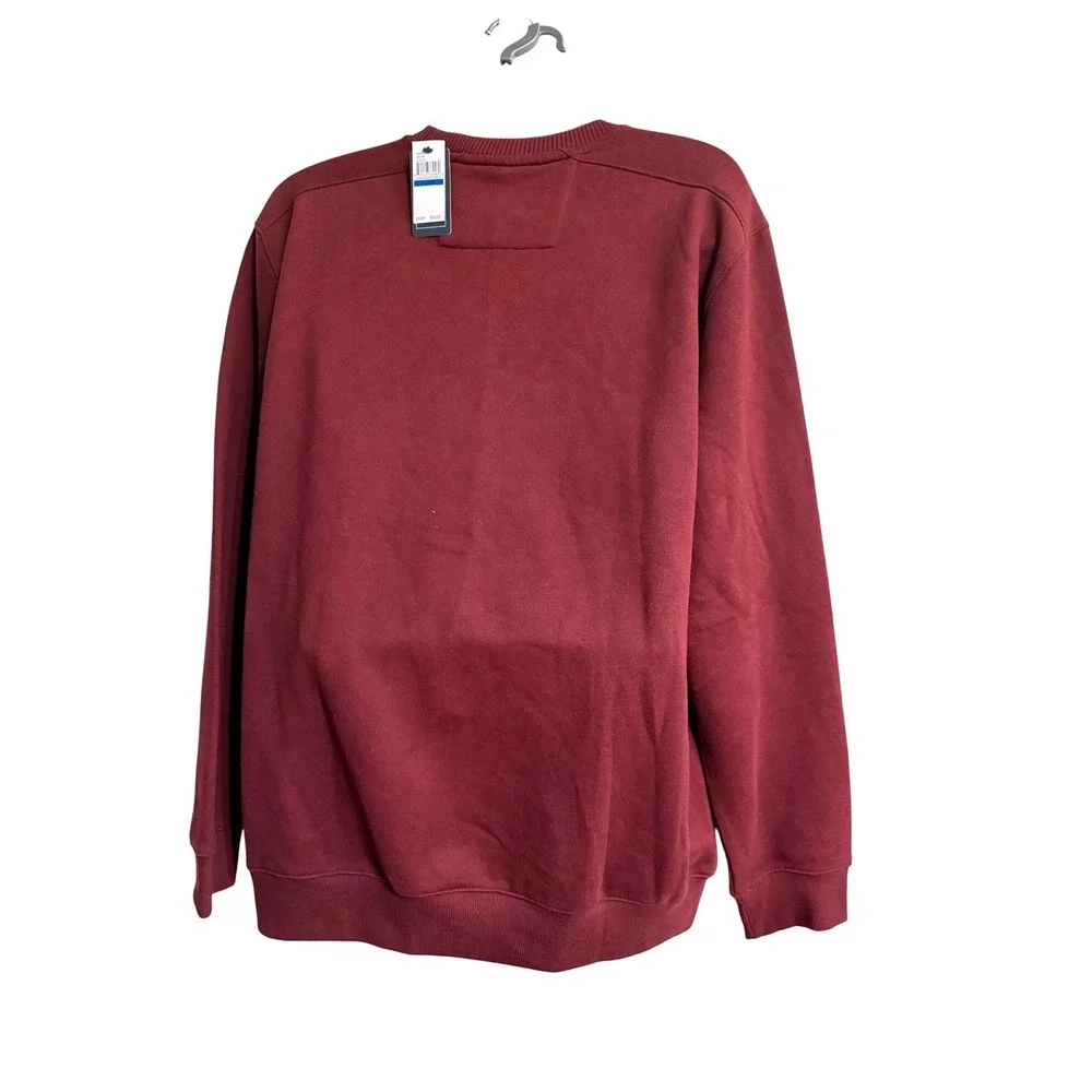 Arrow Men's Long Sleeve Dark‎ Burgundy Crewneck Pullover Sweatshirt Size XL